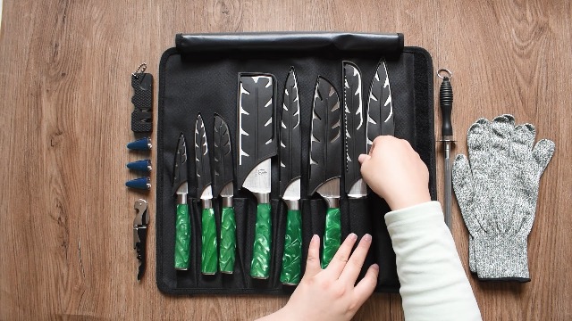 Amazon.com: FULLHI 15pcs Japanese Knife Set with Magnetic Knife