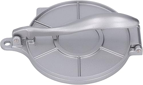 Miniatura 8 de Prensa de tortillas herramienta de prensado roti de aleación de aluminio con mango curvado para masa de quesadilla pretemporada Pataconera Tawa 79in