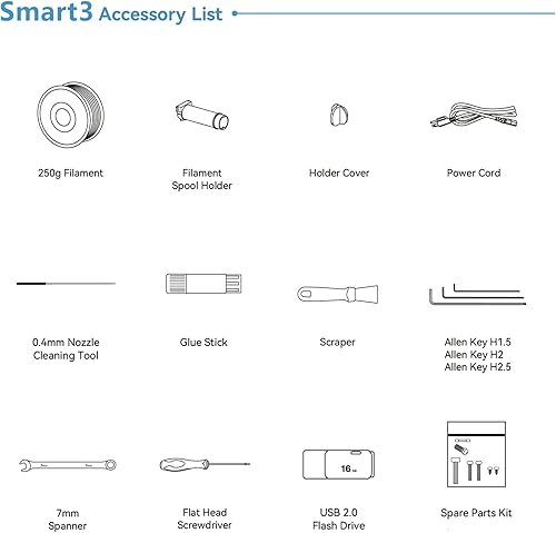 Miniatura 9 de R QIDI TECHNOLOGY X-Smart3 Impresora 3D de nueva generación de impresoras 3D FDM de alta velocidad de 19.685 ins para principiantes, CoreXY &