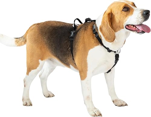 Miniatura 2 de Arnés para perro fácil de caminar y entrenar, sin tirones, arnés no restrictivo con hebilla para el cuello, correas de nailon, anillos en D de