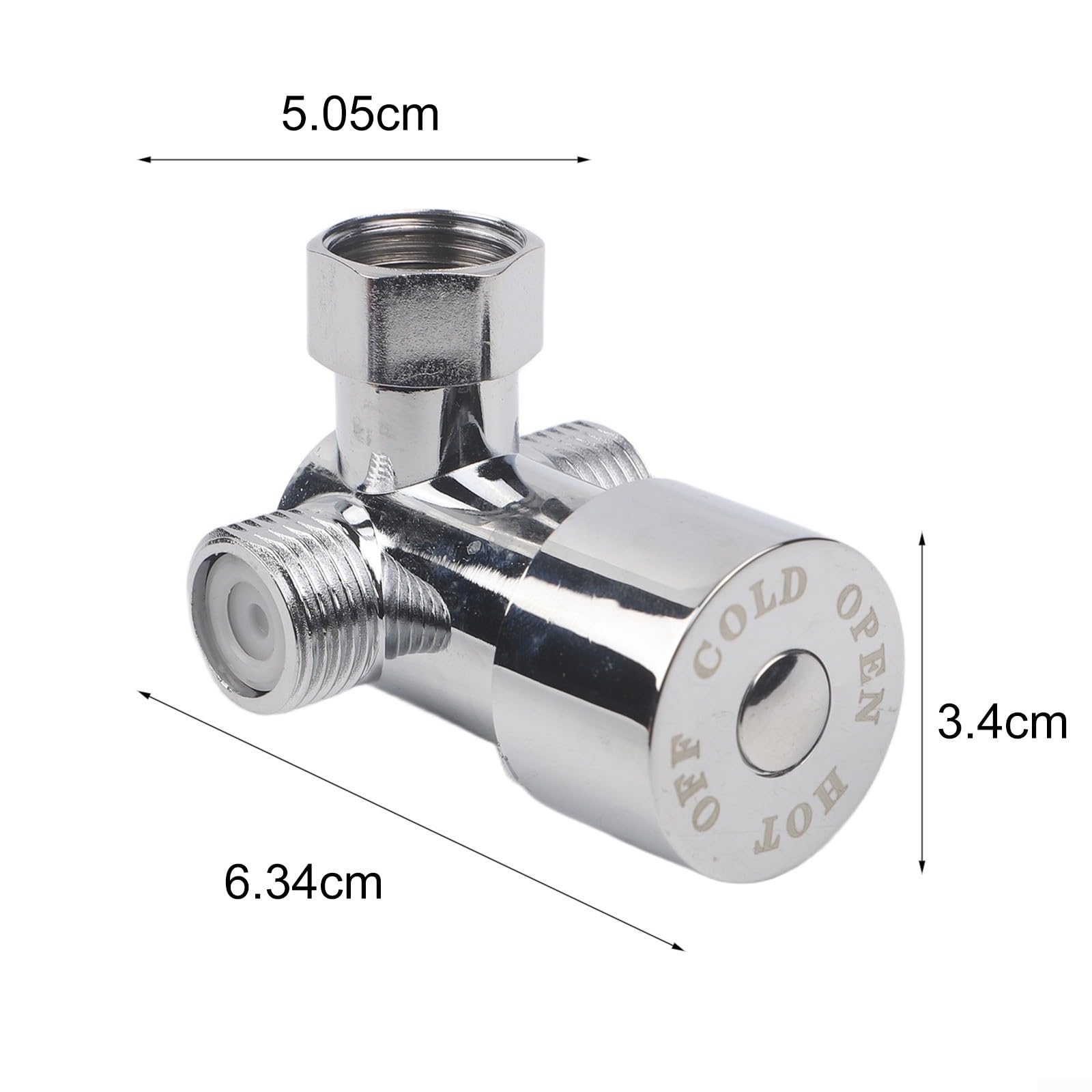 Mitigeur thermostatique pour eau chaude et froide - Contrôle de la température - En alliage de zinc - Robinet de douche pour salle de bain - Anti-brûlure - Finition argentée