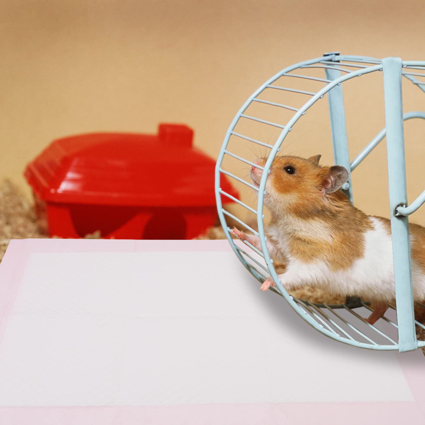 Tappetini Assorbenti per Animali Rosa Usa e Getta 100 Pezzi | Tessuto Non Tessuto Antigrinza, per Conigli e Piccoli Animali, Confezione da 100 Pezzi