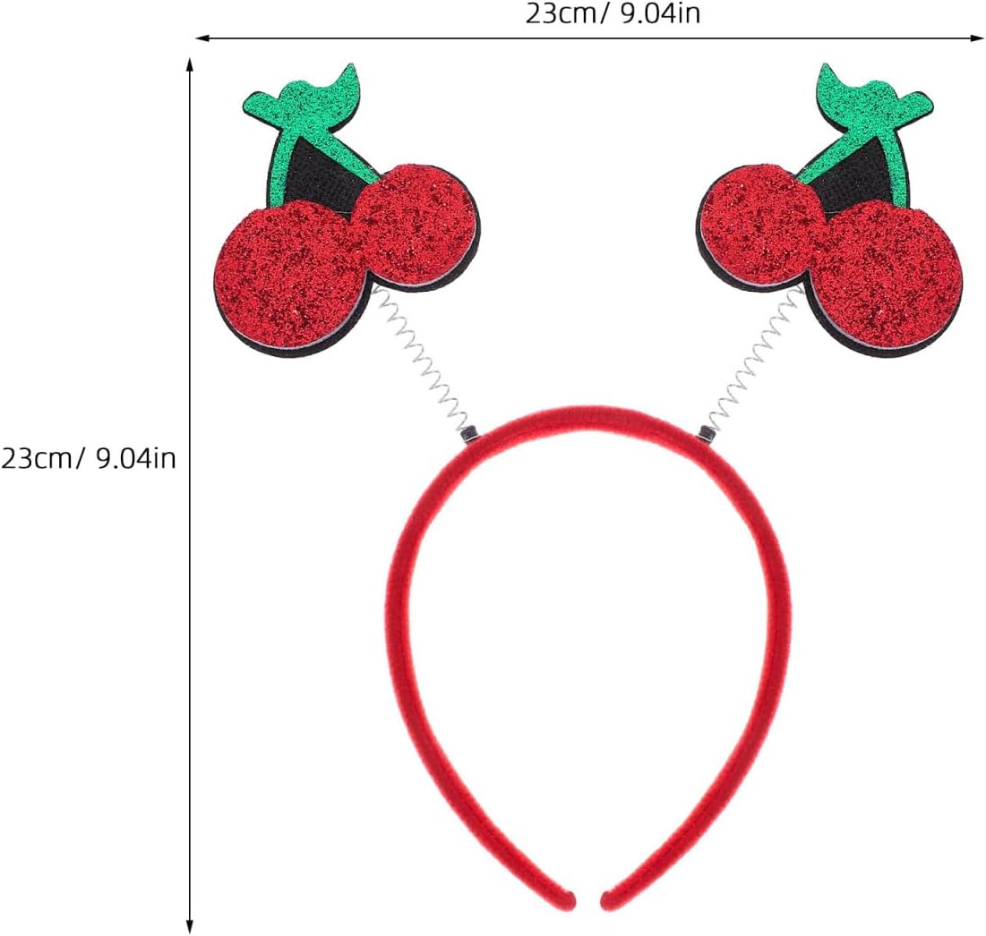 Summer Cherry Headband Fruit Hair Hoops Comfortable Head Boppers Hairband for Summer Party Photo Props Hair Accessories - Image 2