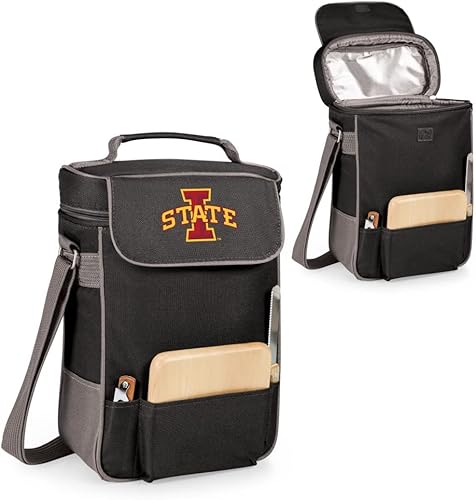 Miniatura 69 de PICNIC TIME NCAA Duet - Bolsa aislante para vino y queso Negro con detalles grises.,2-Negro con detalles grises.