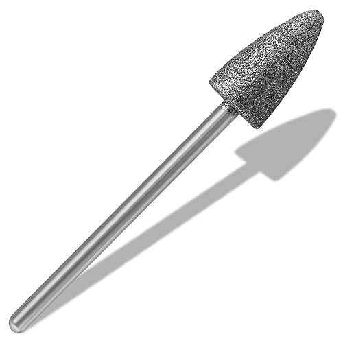 Miniatura 8 de Broca cilíndrica de pedicura de diamante, broca de acero inoxidable para uñas, pedicura, callos de pie para piel muerta, callos y callos, cabezal de