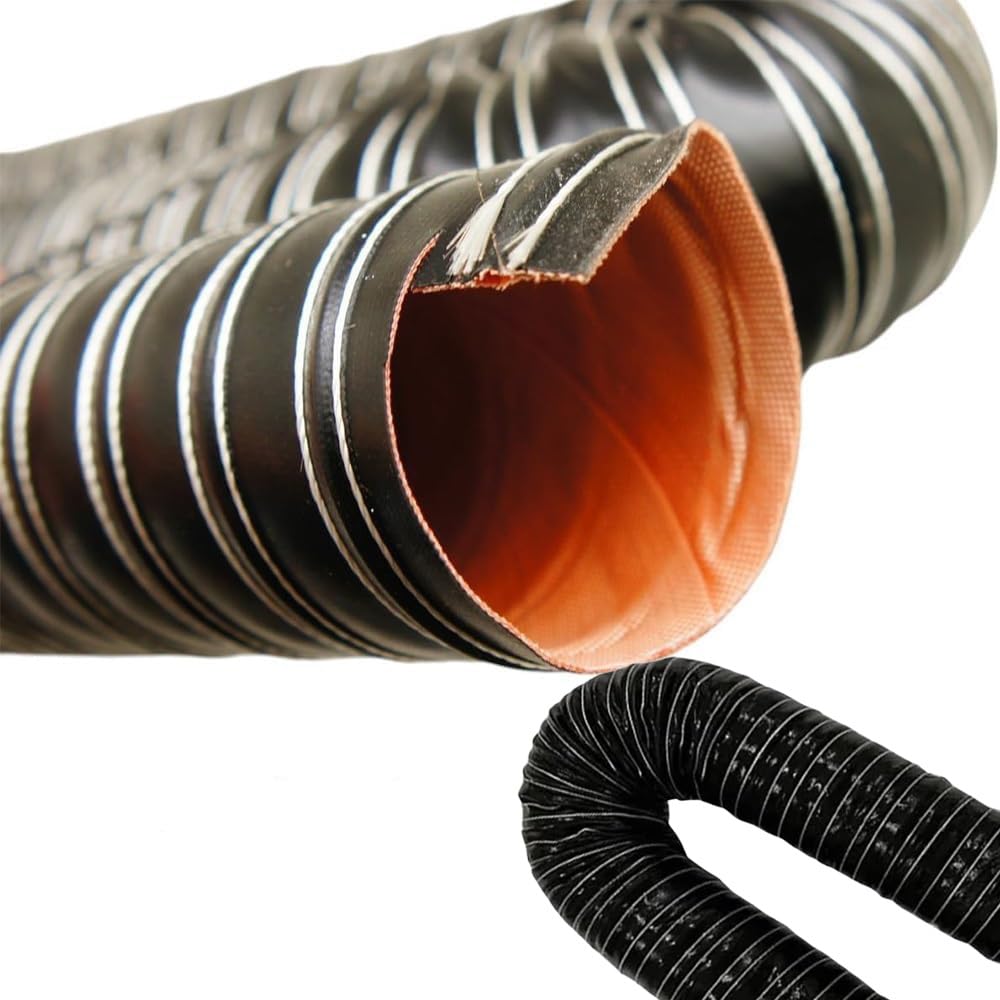 Manguera De Escape Flexible De 75mm Para Entrada De Aire De Freno, Conducto De Ventilación Para Calentadores De Automóviles Y Ventilación Industrial.(Black(4m-13ft),45mm(1 3/4"))