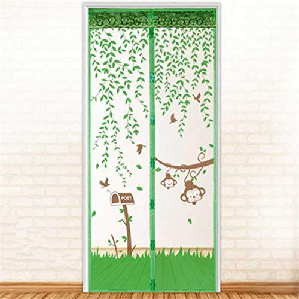 Moustiquaire pour doorway 90x210 rideau anti insecte sans perçage vert