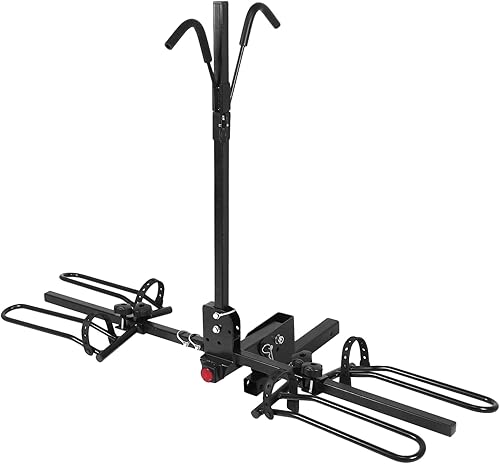 Miniatura 2 de Bike Rack,Rear Trailer Steel Mount Rack Anti Tilt Electric Bicycles Racks Foldable Bicycle Hitch Carrier for SUVs Cars Trucks Vans