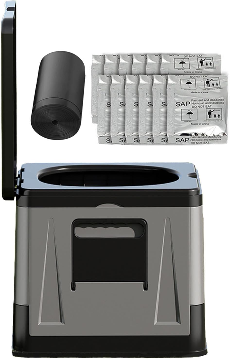 Portable Toilet for Camping,Foldable Lightweight Travel Potty - Rv Toilet Outdoor Portable Restroom - for Kids Elderly Hiking Fishing Hunting Backpacking Adventure Survival