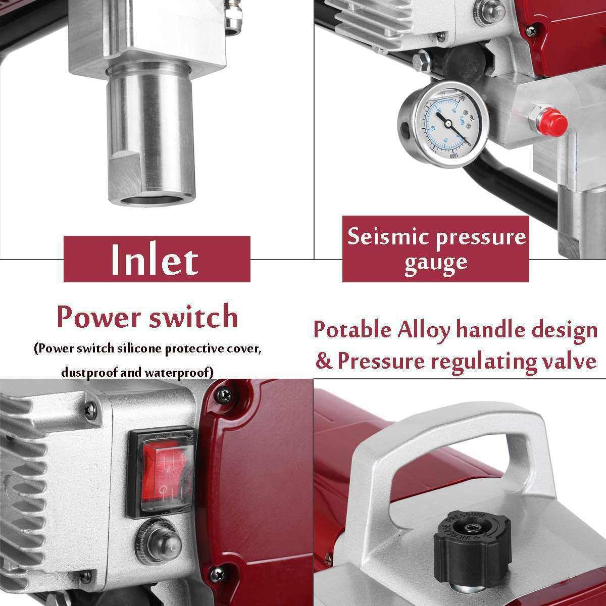Spruzzatore airless per verniciatura a parete, 2300 W, elettrico ad alta pressione, finitura professionale