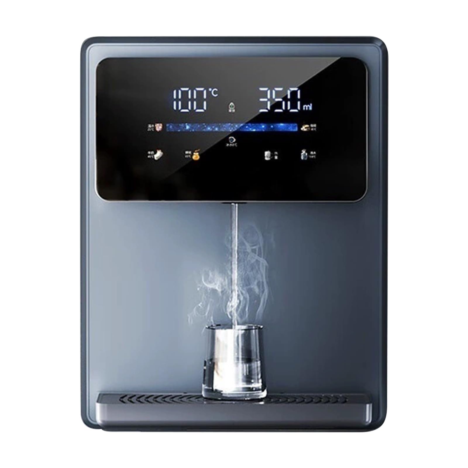 Dozownik Wody do Montażu na Scianie, Zasilany z Sieci, z Elektroniczną Blokadą Dziecięcą, moc 2000 W, Regulowana Temperatura, Duży Ekran Dotykowy, Wiele Prędkości, do Użytku Domowego/Biurowego