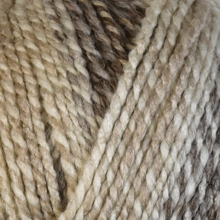 WoolCraft Pebble Chunky Knitting & Crochet Yarn, Great Value Yarn with 36 Colour Combinations in The Range, 100% Acrylic, 320 Metres, 200g Balls, Single Ball, White
