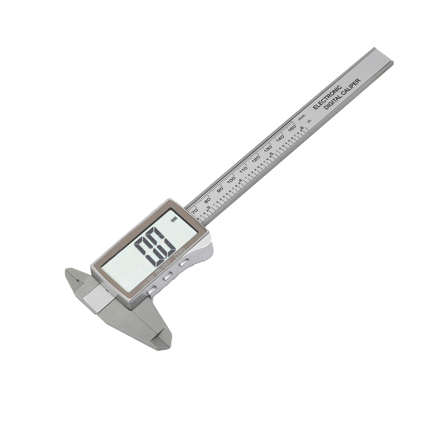 KATSU Pied à Coulisse Numérique 150mm, 6" Grand écran Unités Impériales et Métriques Conversion de Fraction Vernier électronique en Fibre de carbone Outil de Mesure dans une Mallette en Plastique