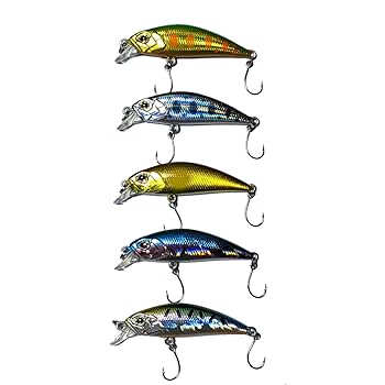 トラウト用 未使用ミノー 85〜90 Amazon | トラウトミノー シングルフック 4.8cm 4g 5個セット