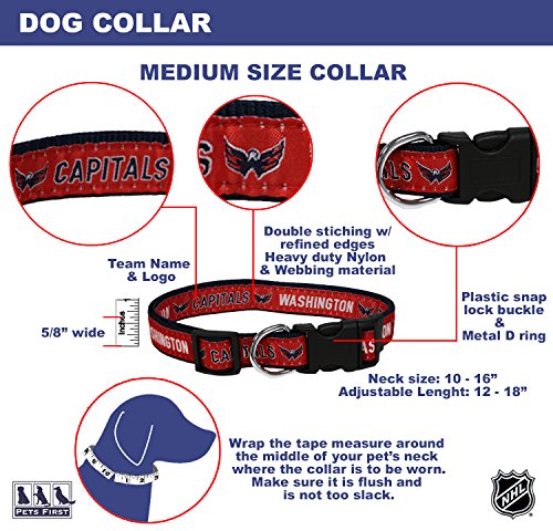 Pets First Nhl Washington Capitals Collar For Dogs & Cats, Medium. - Adjustable, Cute & Stylish! The Ultimate Hockey Fan Collar! #TOP5