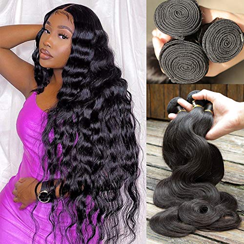 9A Brazilian Body Wave Bundles Brazilian Virgin Hair 3 Bundles 100% Unprocessed Human Hair Weave Body Wave Hair Extensions(26 24 22)