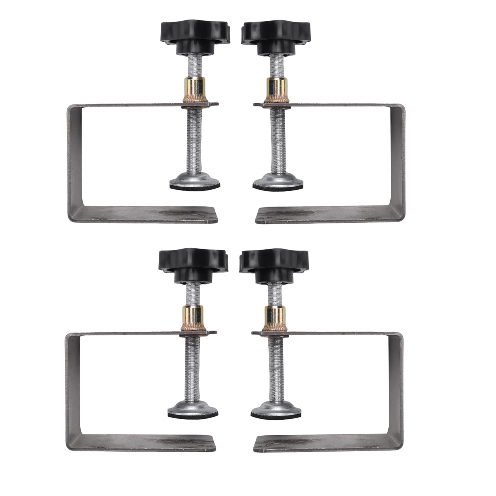 Jnchdghwa Silver 4Pcs Woodworking Jig Cabinet Tool Accessories Steel Drawer Front Installation Clamps Drawer Panel Clips