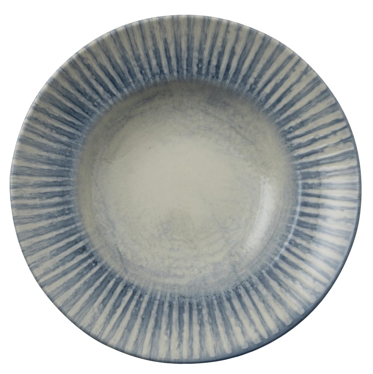 Assiette à pâtes en grès bleu clair de 29,5 cm pour vos repas