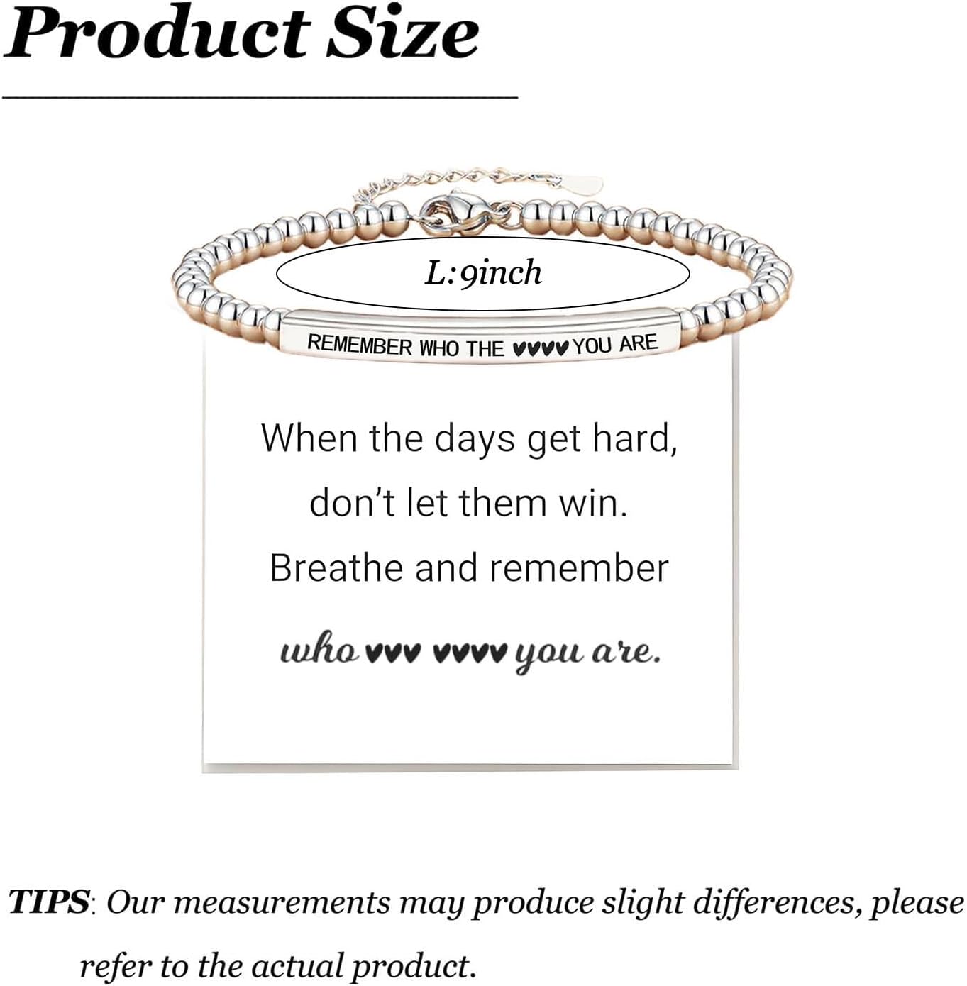 72ore Remember Who The F You Are Bracelet Dont Let the Hard Days Win Bracelet Inspirational Gifts for Women Encouragement Birthday Gifts for Friends - Image 6