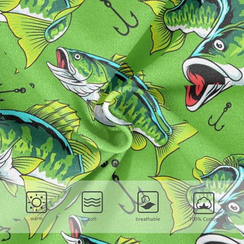 Boys' Underwear Cotton Little Boys Bass Fish Briefs Soft Toddler Underwear 2T-8Y3