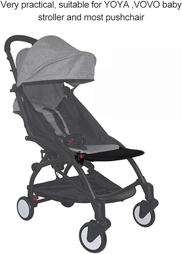 Miniatura 3 de Accesorio para cochecito de bebé, cochecito de primavera, reposapiés, reposapiés para cochecitos compatible con YoyaVOVO (negro)