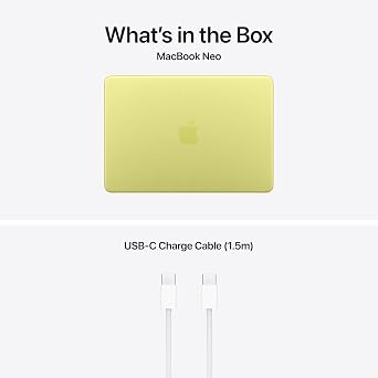 Apple MacBook Neo 13-inch Laptop with A18 Pro chip: Built for AI and Apple Intelligence, Liquid Retina Display, 8GB Unified Memory, 512GB SSD Storage, 1080p FaceTime HD Camera, Touch ID; Citrus
