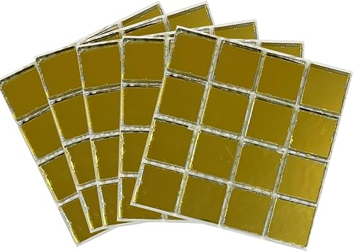 Craft Mosaic Tiles - Mirror 23x23mm (10 x Craft Size Sheets) (Gold_)