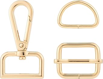 DEVPSISR 15pcs Bag Hardware Swivel Snap Hooks,Tri-glide Slide Buckles,D Rings for Purse and Bag Making