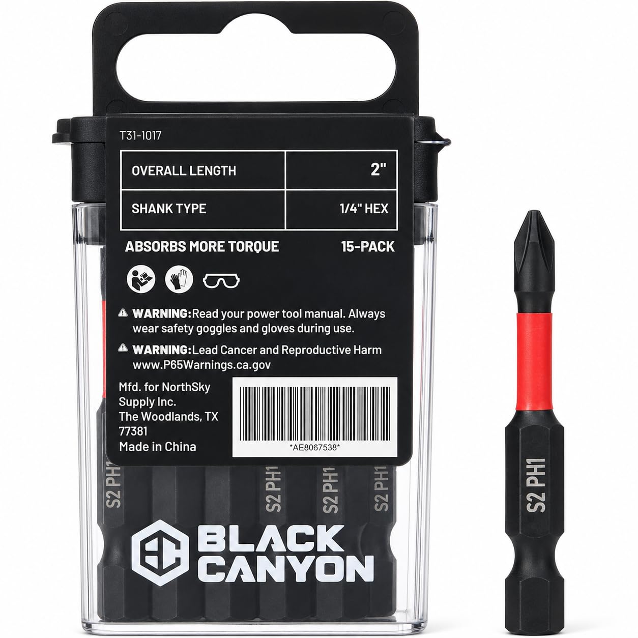 BLACK CANYON Impact Screwdriver Bits - 15 Pack -1