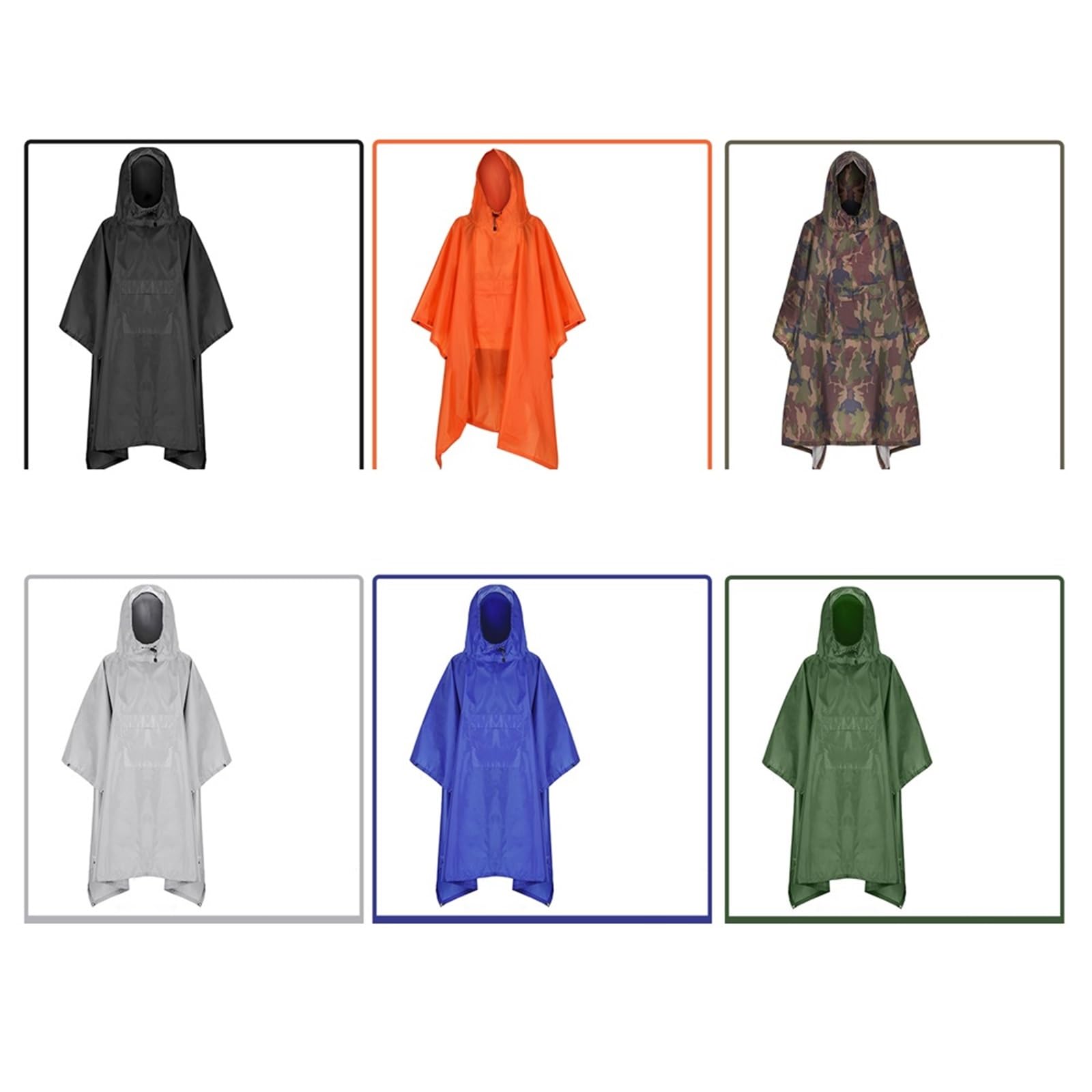 Poncho de Lluvia Poncho de Lluvia con Capucha y Bolsillo, Ligero, Impermeable, Chaqueta de Lluvia, Refugio Solar for Hombres y Mujeres, Camping, Senderismo y Viajes.