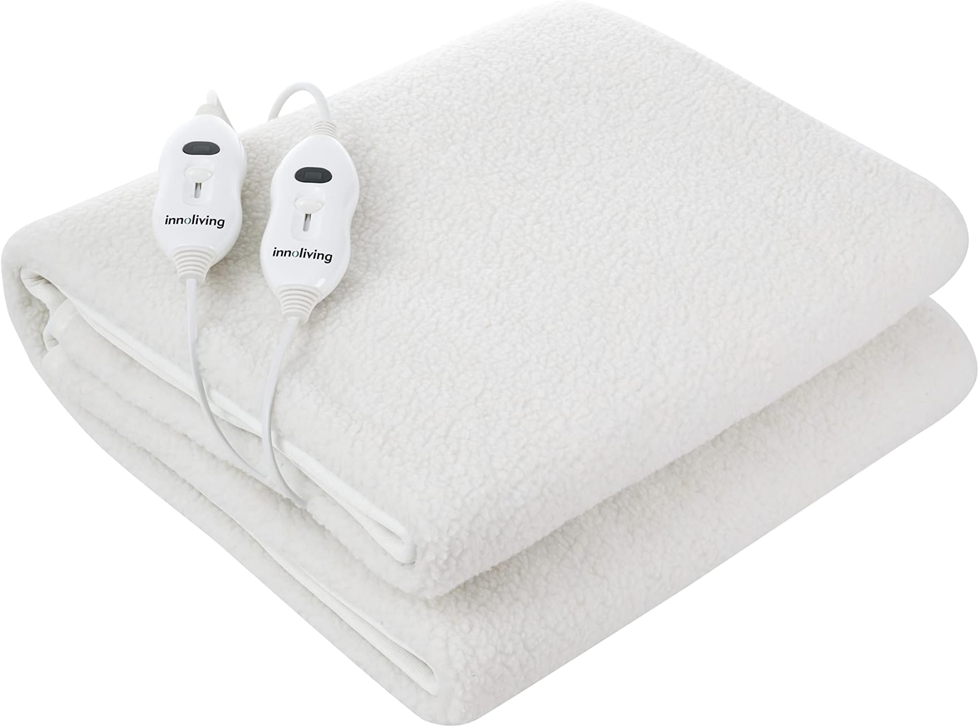 Innoliving Electric Blanket Double, Wool, White 160 x 140 cm