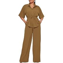 Two Piece Sets for Women Dressy Shirt Top Flared Pants Business Pantsuits