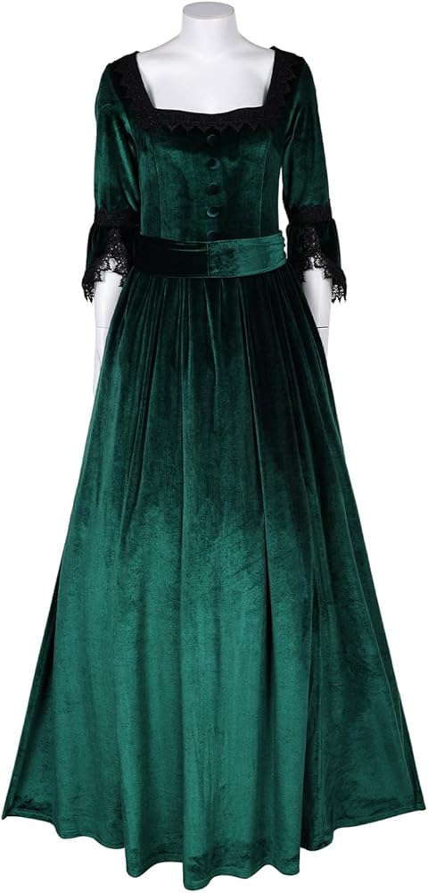 green emerald velvet dress Amazon.com: miccostumes Women's Medieval Renaissance Dress Queen Princess  Cosplay Costume Empire Style Green Velvet Dress Low Neckline(S) : Clothing,  Shoes & Jewelry main image 0