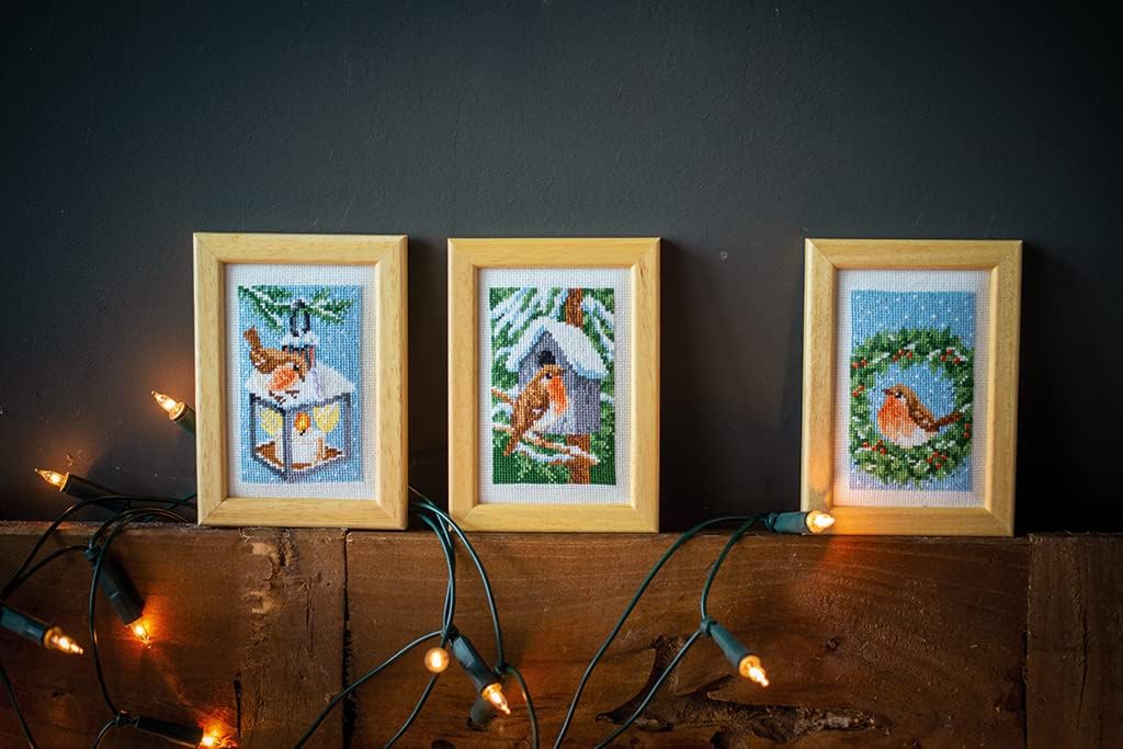 Vervaco Counted Cross Stitch Robins in, Multicoloured