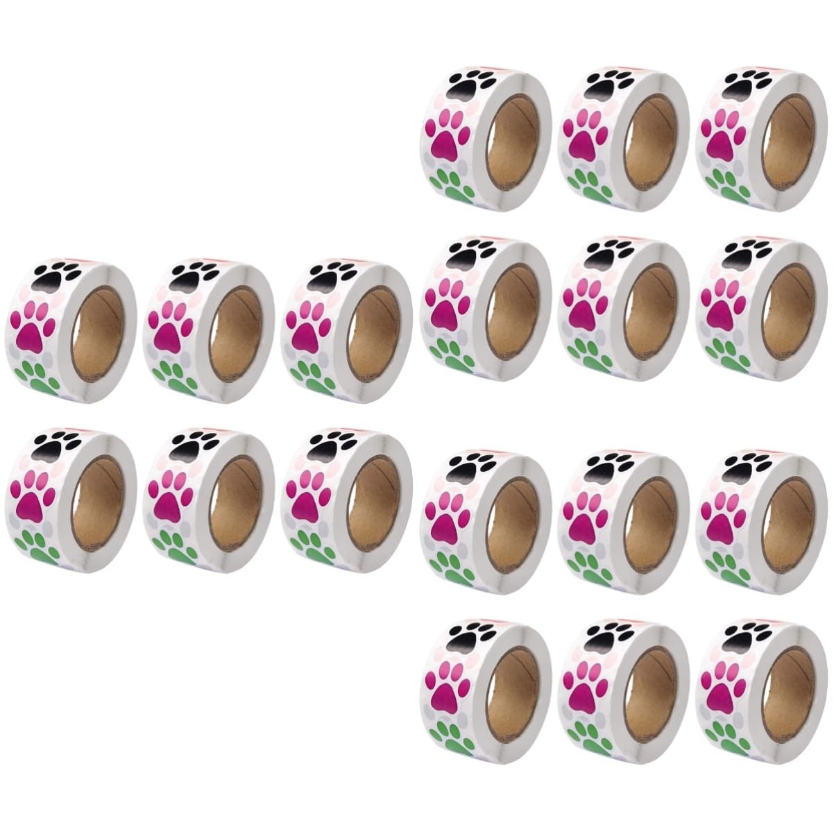 Nettoyeur de pattes de chien et autocollants colorés en plaques de cuivre