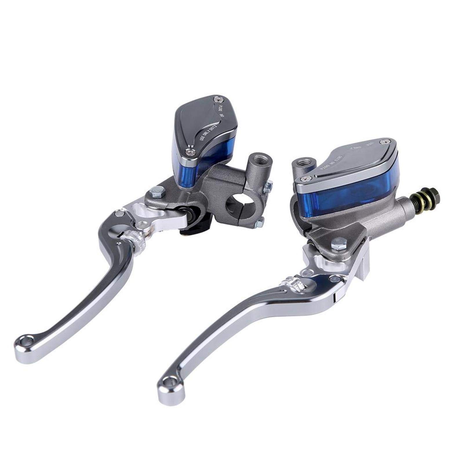 KIMIS Coppia di 22mm CNC Moto Pompa Freno Idraulico Leva Cilindro Maestro Frizione Regolabile(Colore Titanio)