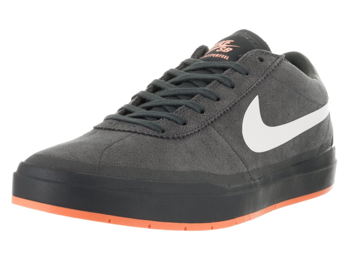 Nike Men's Bruin Sb Hyperfeel Xt Anthracite/White Clay Orange Ankle-High Suede Skateboarding Shoe - 13M