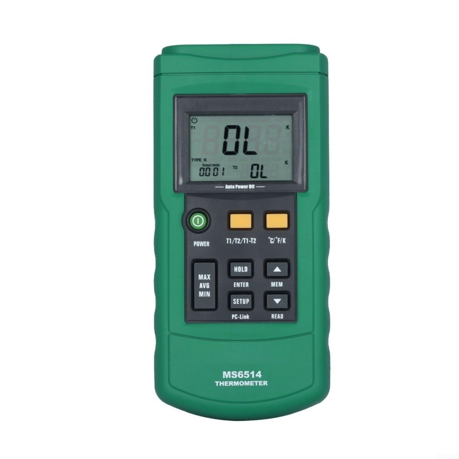 MS6514 Digital Termómetro Data Logger Dual Channel USB K J T E R S N Tipo