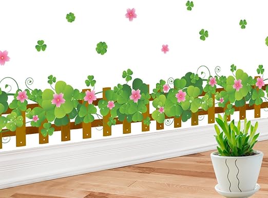 Amazon Zooarts クローバー 綺麗 ピンク 花 自然 爽やか 幅木 バスルーム トイレ ウォールステッカー 壁紙シール ウォールペーパー 環境保護 おしゃれ はがせる インテリア雑貨 賃貸ok ウォールステッカー オンライン通販 Amazon Zooarts クローバー 綺麗 ピンク 花 自然 爽やか 幅木 バスルーム トイレ ウォールステッカー 壁紙シール ウォールペーパー 環境保護 おしゃれ はがせる インテリア雑貨 賃貸ok ウォールステッカー オンライン通販