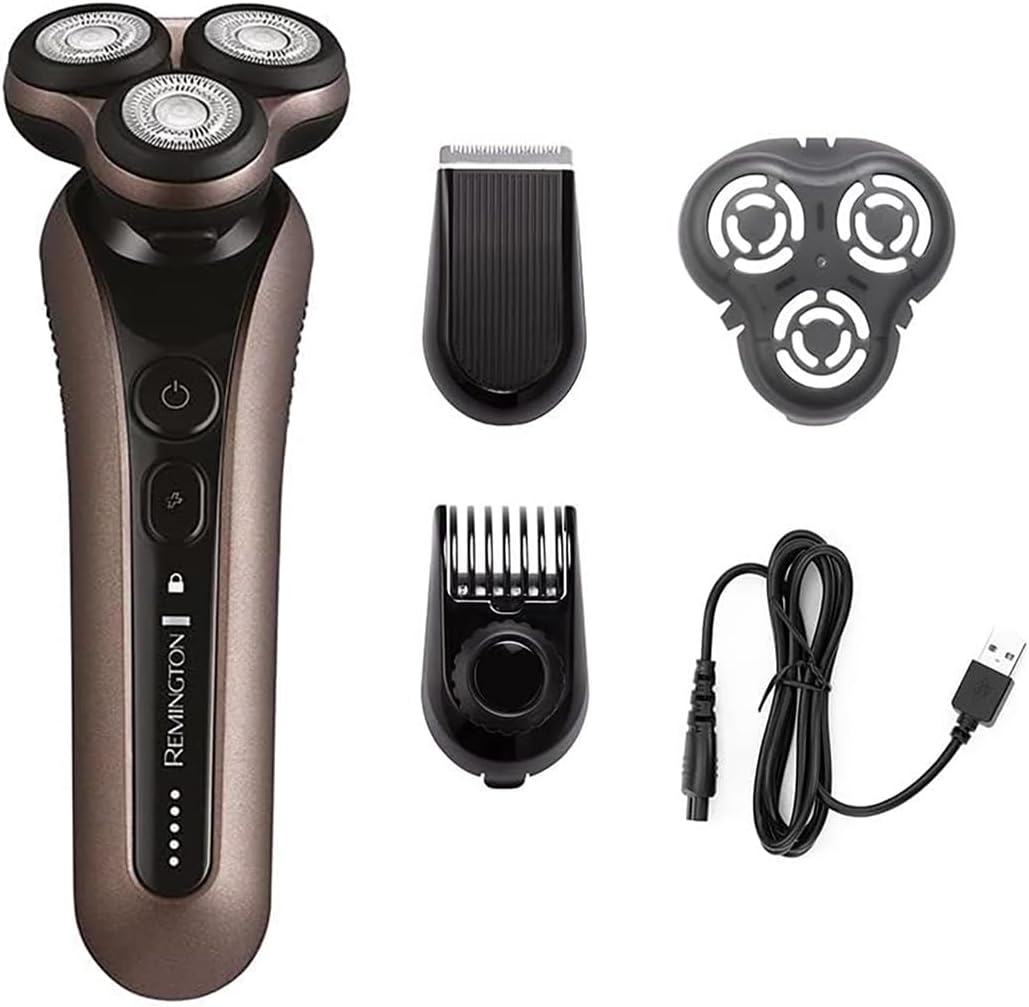 X9 Limitless Men's Electric Shaver (Cordless, Wet & Dry, Rotary, 360° PivotBall, Flexible Shaving Heads, Detail Trimmer, Turbo Mode, USB, 60-Minute Usage, 90-Minute Charge with LED) XR1790