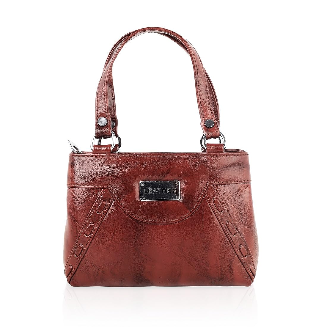 Women’s Handcrafted Pure Leather Mini Handbag with Detachable Shoulder Strap Ladies Purse (Dimension- L- 7 x H- 5 Inch)-image-42