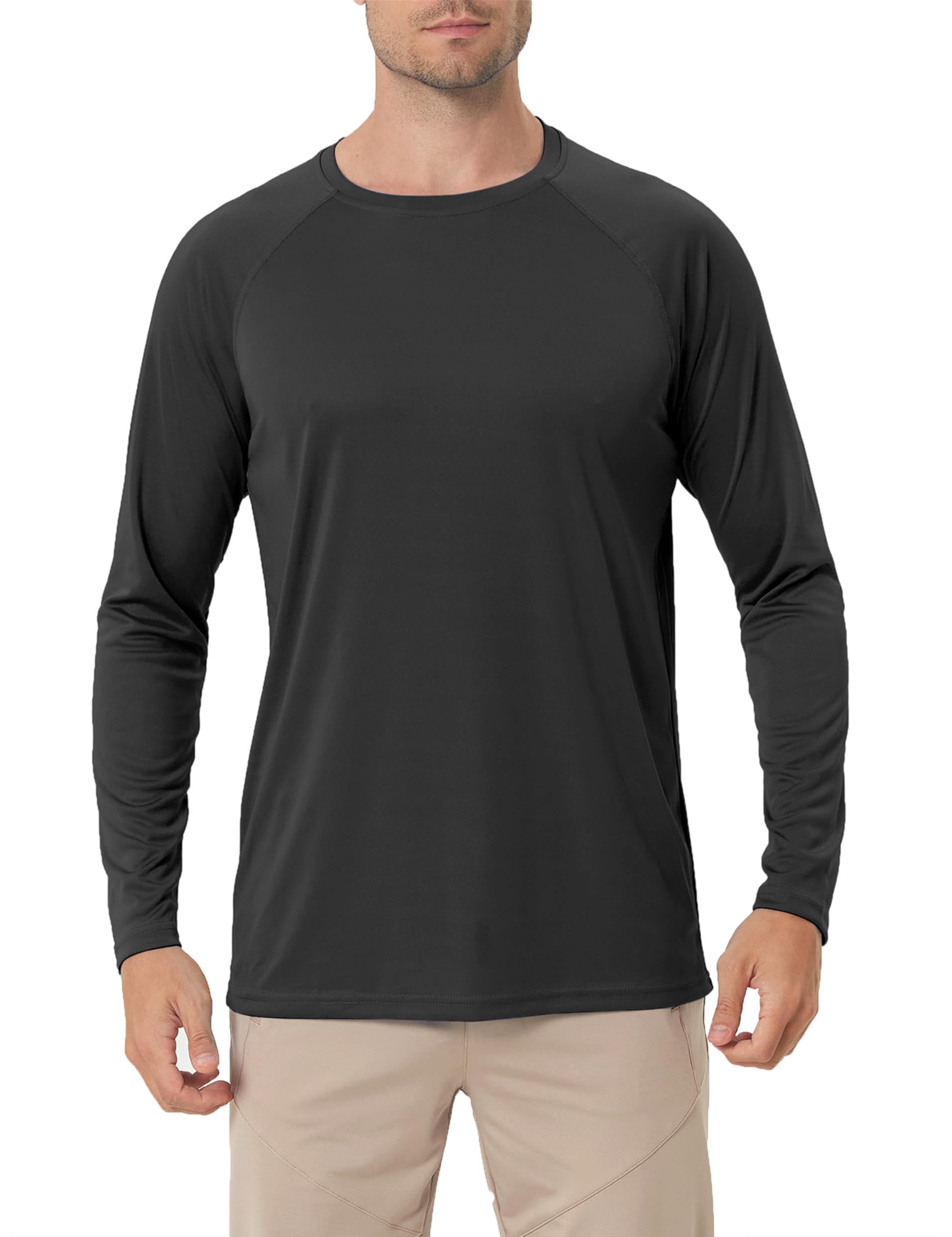 YGDHST Men's Sun Protection Hoodie Rash Guard Shirts Long Sleeve UPF 50+ Swim Fishing Shirt with Hood Lightweight UV SPF