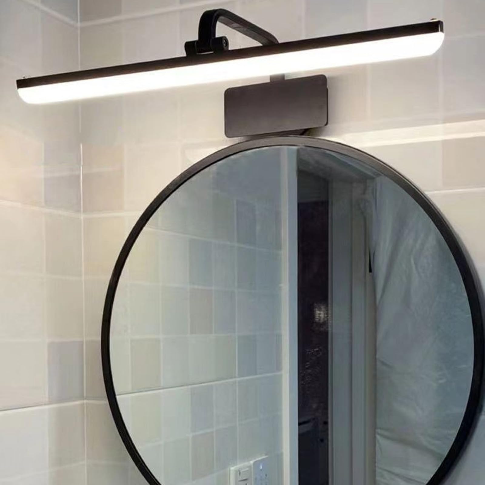 Apliques de Pared Espejo LED Moderno de Aluminio en Acabado Negro 8