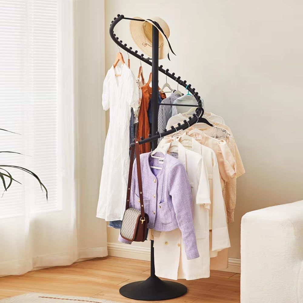 Présentoir à vêtements autonome métal gain de place pour magasin