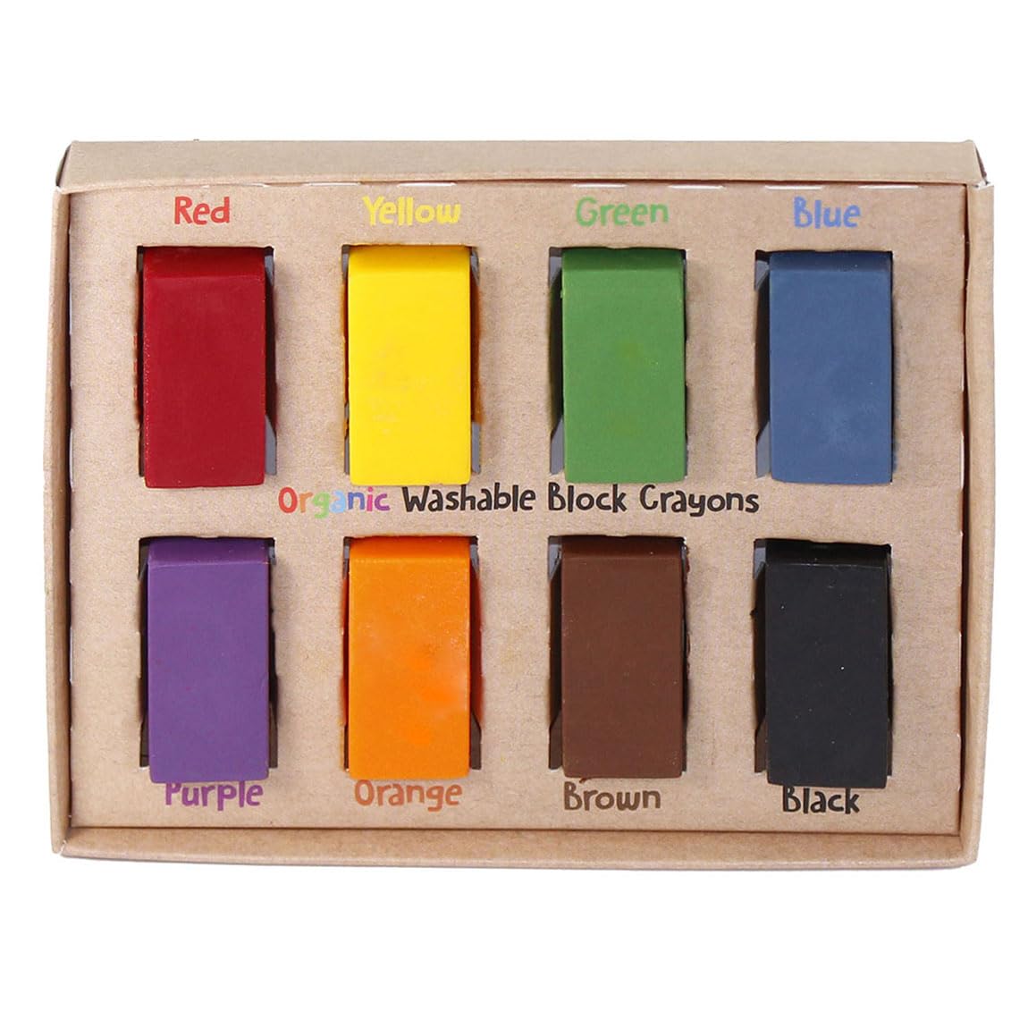 Booghe Washable Block Crayons, Organic Non-Toxic Toddler Crayons, Easy to Hold, Nature Friendly - Image 3