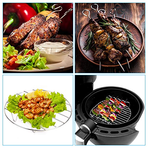 12 PCS Air Fryer Accessories, 7 Inch Air Fryer Accessories Fits All 3.7QT-5.3QT Air Fryer, 7in Deep Fryer Accessories, Dishwasher Safe and Nonstick, Compatible with Gowise USA, Phillips, Power, Cozyna - Thumbnail 4