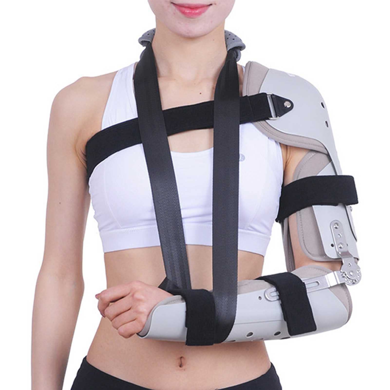 Ortesis de rodilla con bisagra Férula fija para la articulación del codo, inmovilizador de férula de codo ajustable para el soporte de recuperación de lesiones del brazo de la férula estabilizadora d