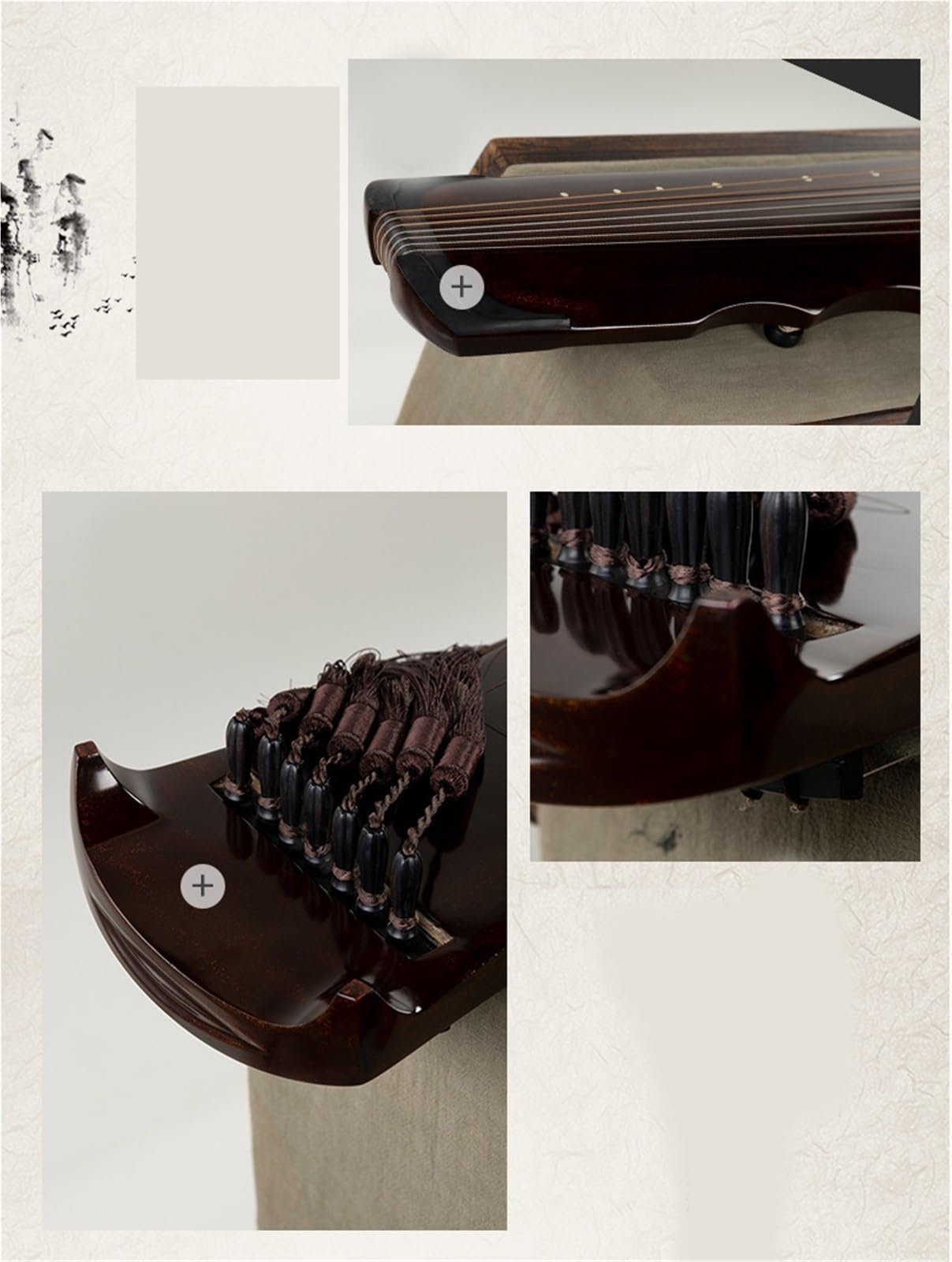 Profesjonalny Ręcznie Wykonany Siedmiostrunowy Instrument Guqin Z Drewna Cedrowego W Stylu Fuxi Guqin (chińska Cytra)