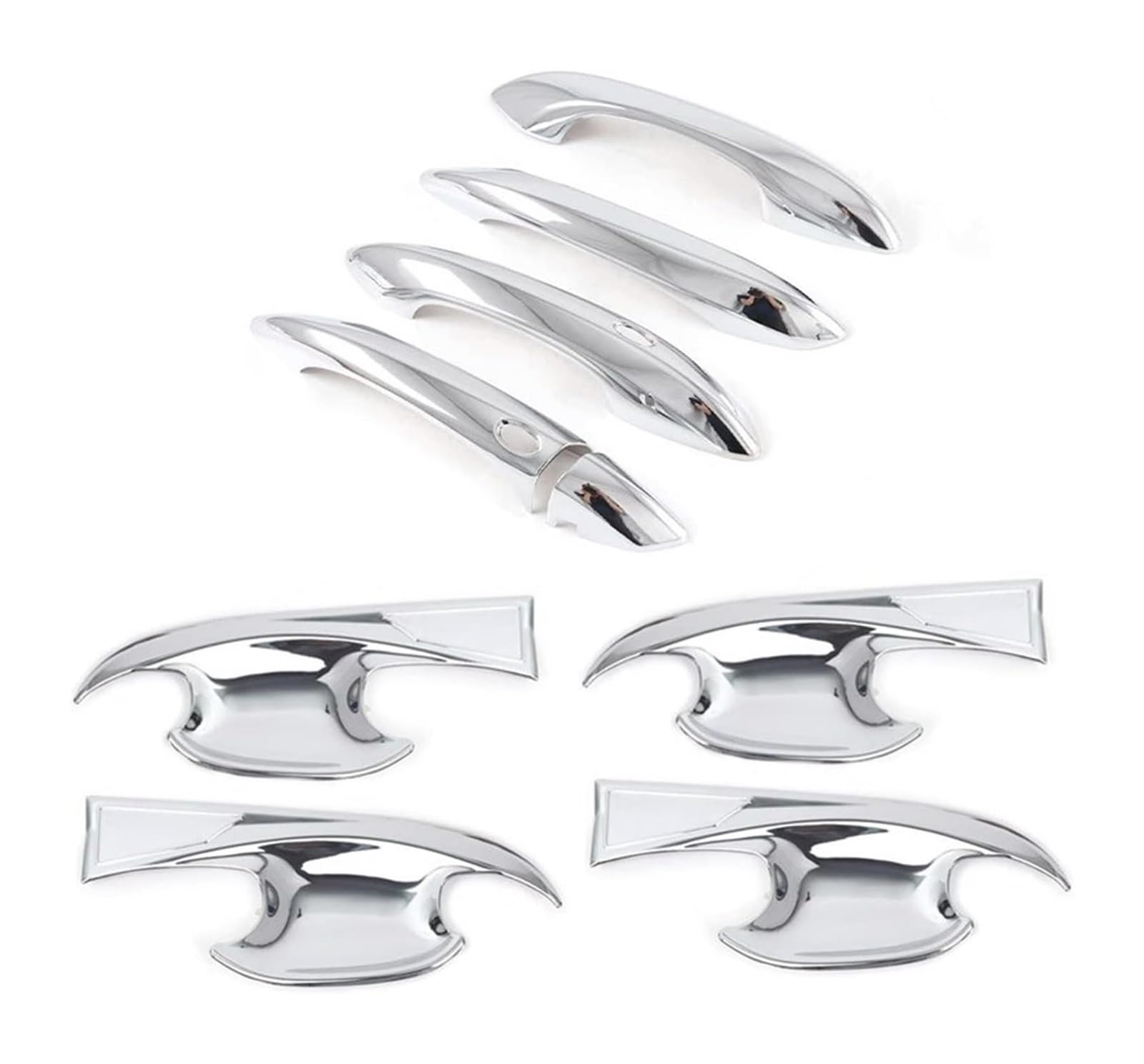 Rinkteea Chrome Exterior Car Door Handle Car Door Handle Cover Protection Exterior Bowl Trim Sticker Styling For Hyundai For Tucson 2022 2021(Chrome)