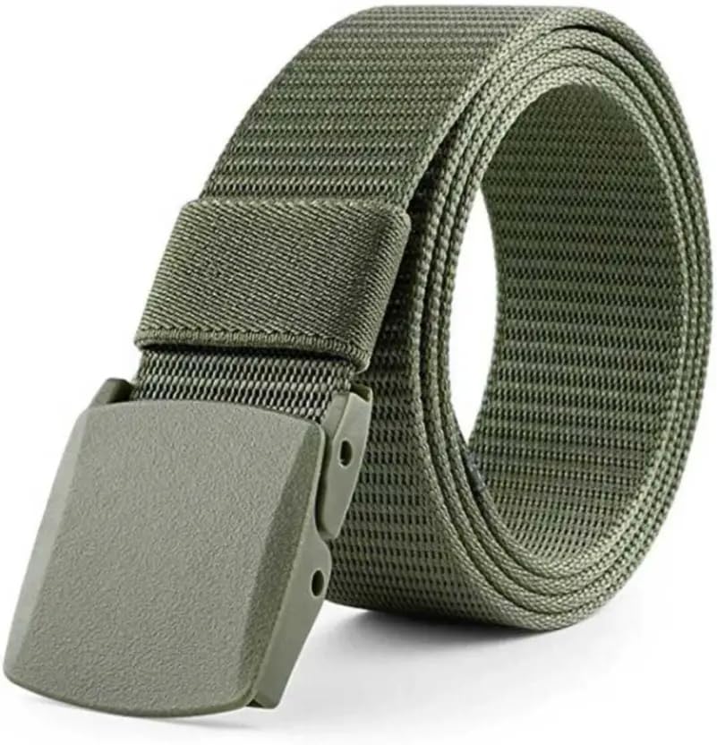 Military Tactical Belt with Removable Buckle, Olive Green Nylon Web Belt, DIY Adjustable Length, Easy Release Metal Buckle-image-28
